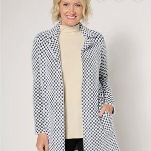 Liverpool Black and White Checkered Cardigan